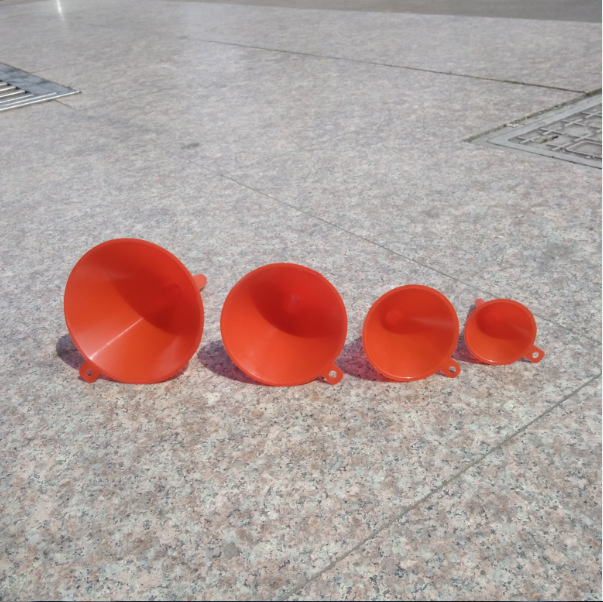 Liquid use red plastic funnel plastic mouth plastic refueling large small size funnel oil Hopper plastic funnel