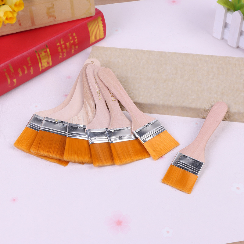 Nanchang manufacturers nylon plate brush wall paint brush cleaning dust acrylic watercolor oil painting plate brush wholesale
