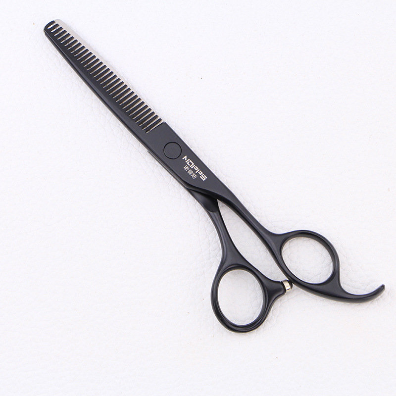 6 inch black silver hair stylist professional hairdressing scissors flat cut tooth scissors thin cut
