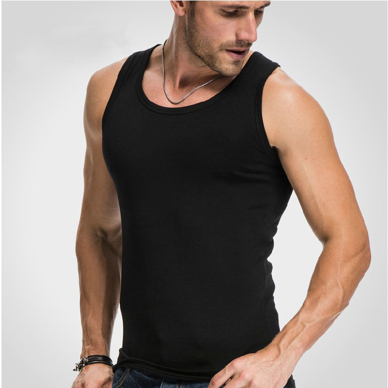 Live broadcast exclusively for men's cotton vest elastic fitness sleeveless tight narrow shoulder vest Korean youth base undershirt generation hair