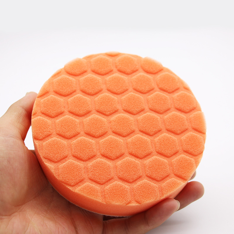 Wool car polishing and waxing sponge disc hexagonal indentation water chestnut polishing disc set reduction disc 34567 inch