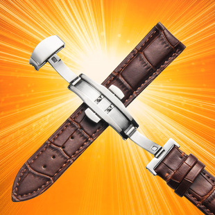 Wholesale watch leather strap butterfly buckle watch men's and women's leather strap leather watch with a generation of hair