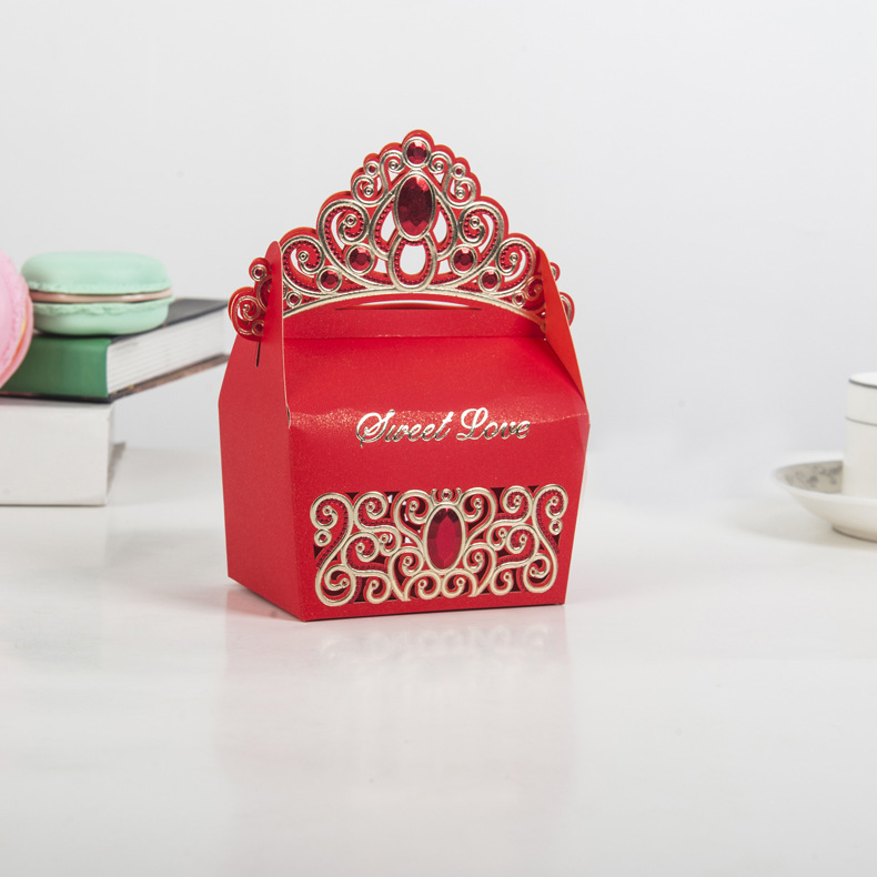European Crown paper candy box creative wedding celebration candy box wedding candy box manufacturers wholesale custom