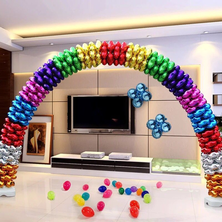 Four-wheel heart-shaped balloon aluminum foil balloon knot wedding decoration opening activities layout arches four-leaf grass balloon
