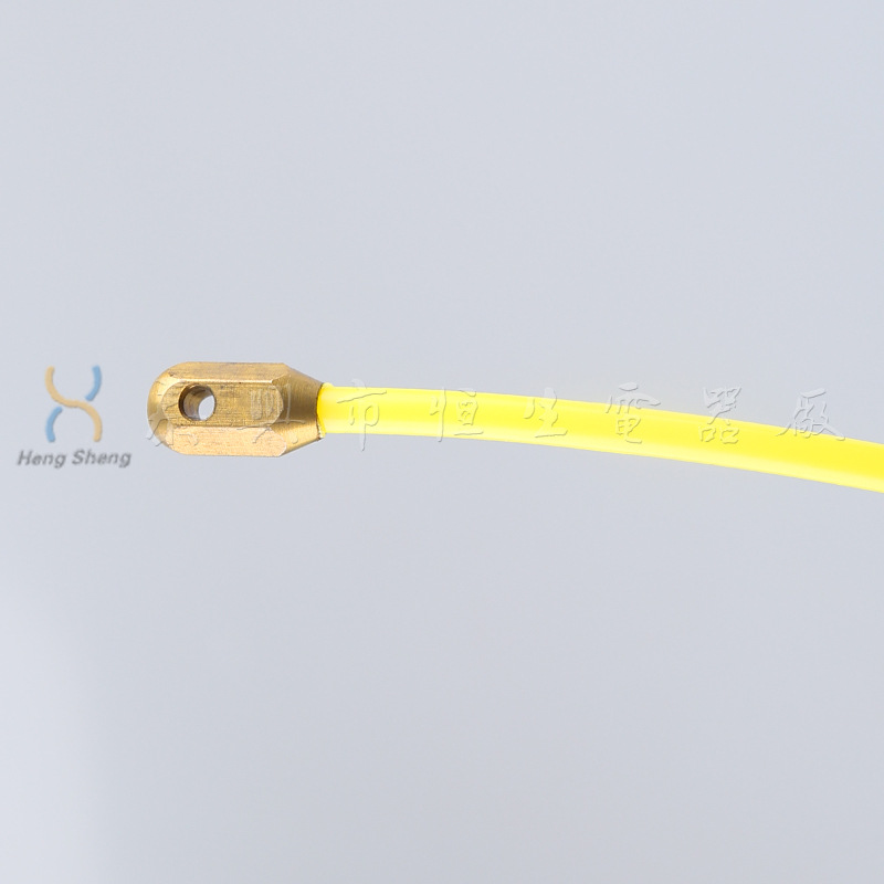 Yellow glass fiber wall threading wire lead wire puller for electrician cable puller 30m wire via 4mm