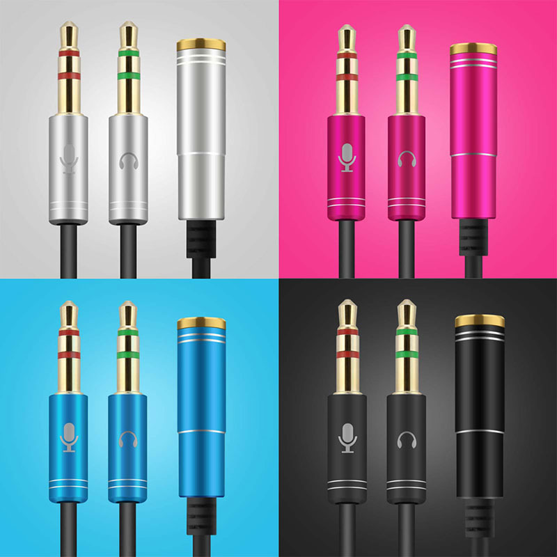 イヤホン二分一3.5mm線変換器携帯電話のイヤホンをパソコンのイヤホンに回す|undefined