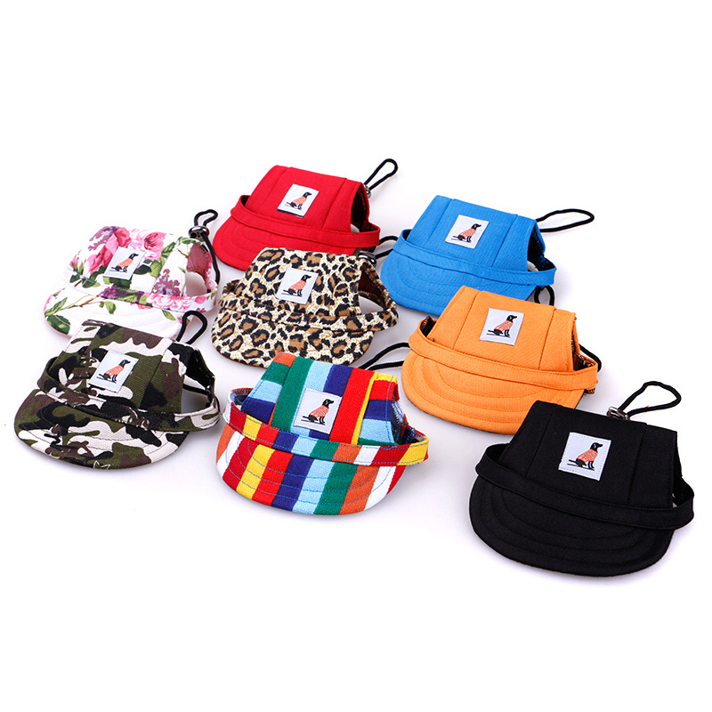 in stock Dog Hat Pet Going Out Hat Dog Leaky Ear Cap Pet Beret Baseball Cap Teddy Duck Tongue Hat