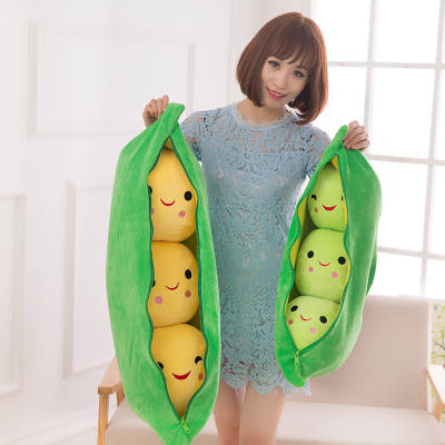 Pea Pod Plush Toy Doll Cute Couple Bean Sleeping Pillow Valentine's Day Gift Factory Wholesale