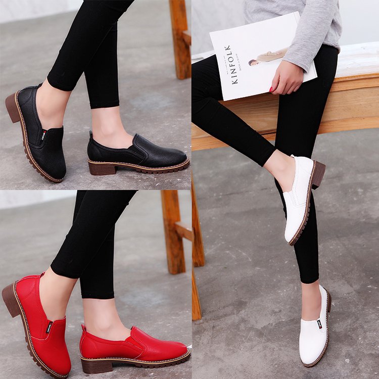 2021 spring new ladies women's shoes Korean fashion shoes brogue casual flat shoes small leather shoes wholesale