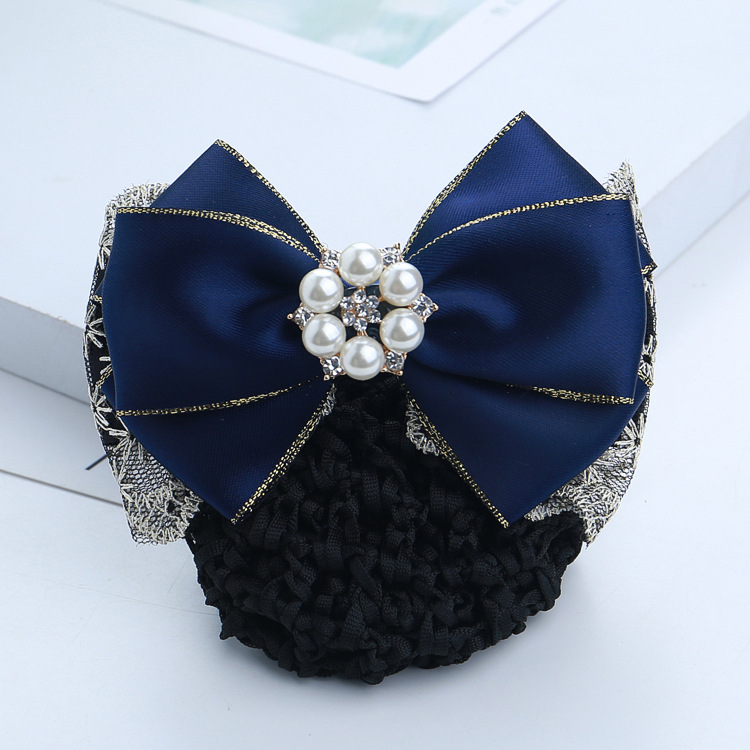 Professional Hair Flower Nurse Hairpin Hair Net Phnom Penh Polyester Belt Headwear Postal Bank Stewardess Hotel Work Hairpin_voghion.com