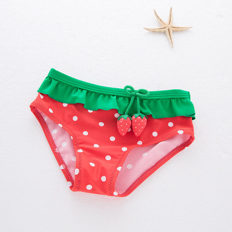 Children's Swimwear Girls' Bikini Split Swimsuit Strawberry Fresh Sling Children's Hot Spring Swimming Pool