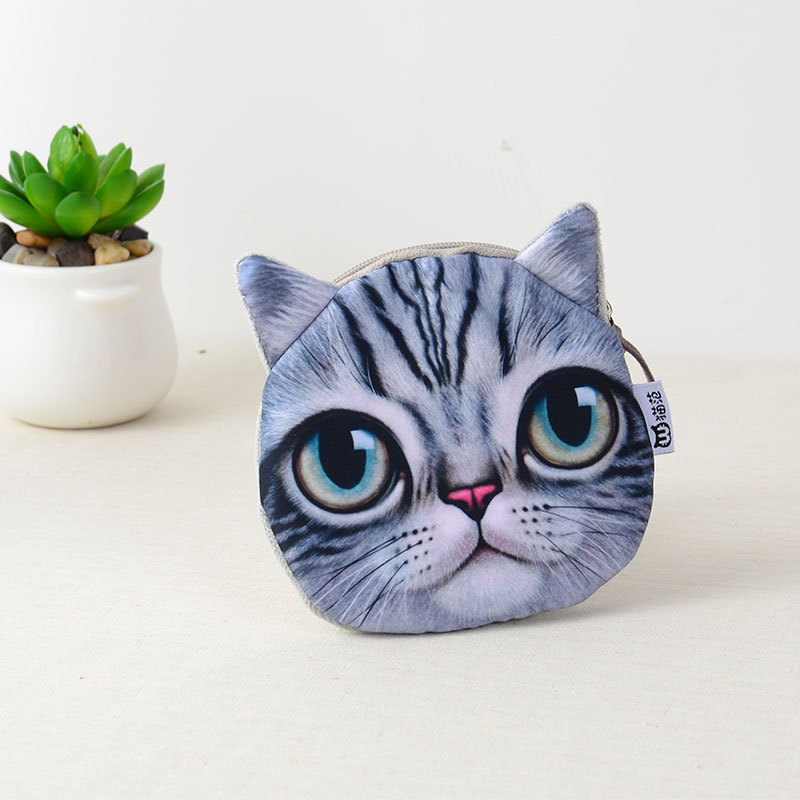 Ten yuan store supply a generation of cat cute small change purse cat cartoon small gift change purse