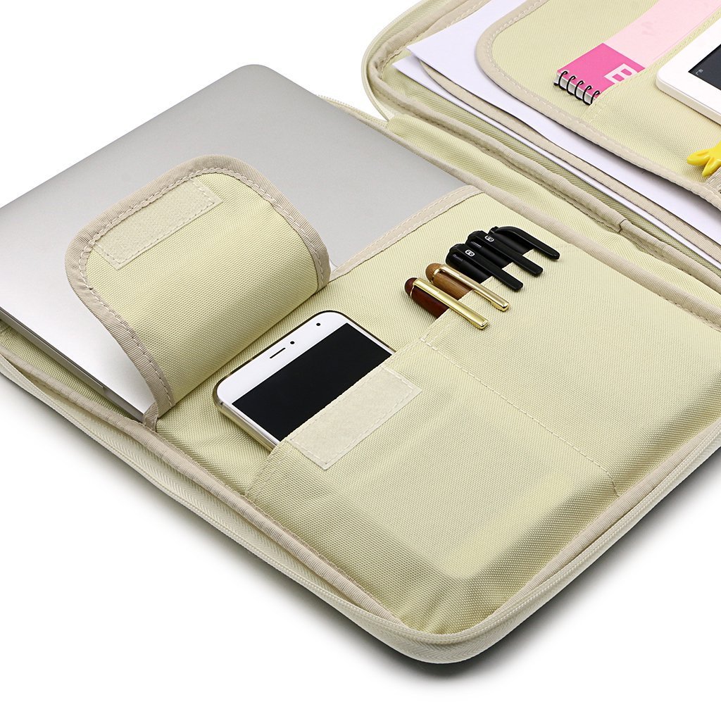 New zipper multifunctional A4 file bag storage bag portable iPad computer bag waterproof Oxford cloth office materials