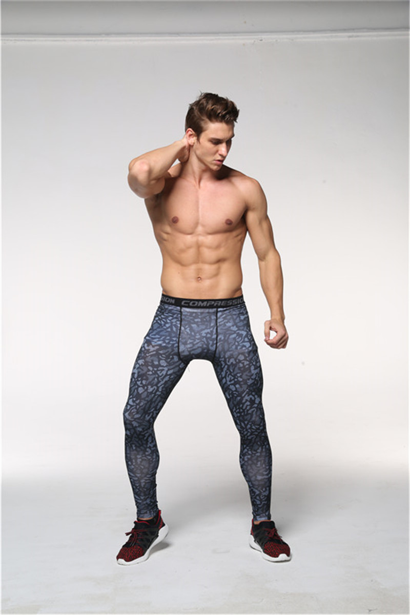 AliExpress Camouflage Tight Pants Men's Sports Pro Compression Pants Basketball Bottoming Training Pants Running Fitness Pants