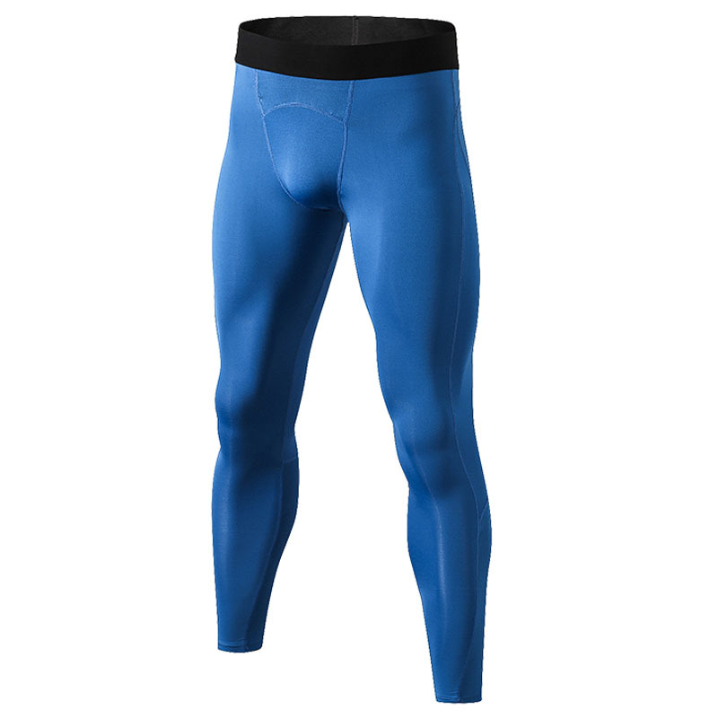 Men's PRO Sports Trousers Tight Training Fitness Running Mesh Stitching Quick-drying Stretch Trousers 1040