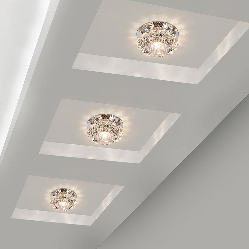 Factory wholesale living room bedroom ceiling ceiling ceiling lamp engineering bull eye downlight Crystal aisle lamp corridor lamp ed spotlight