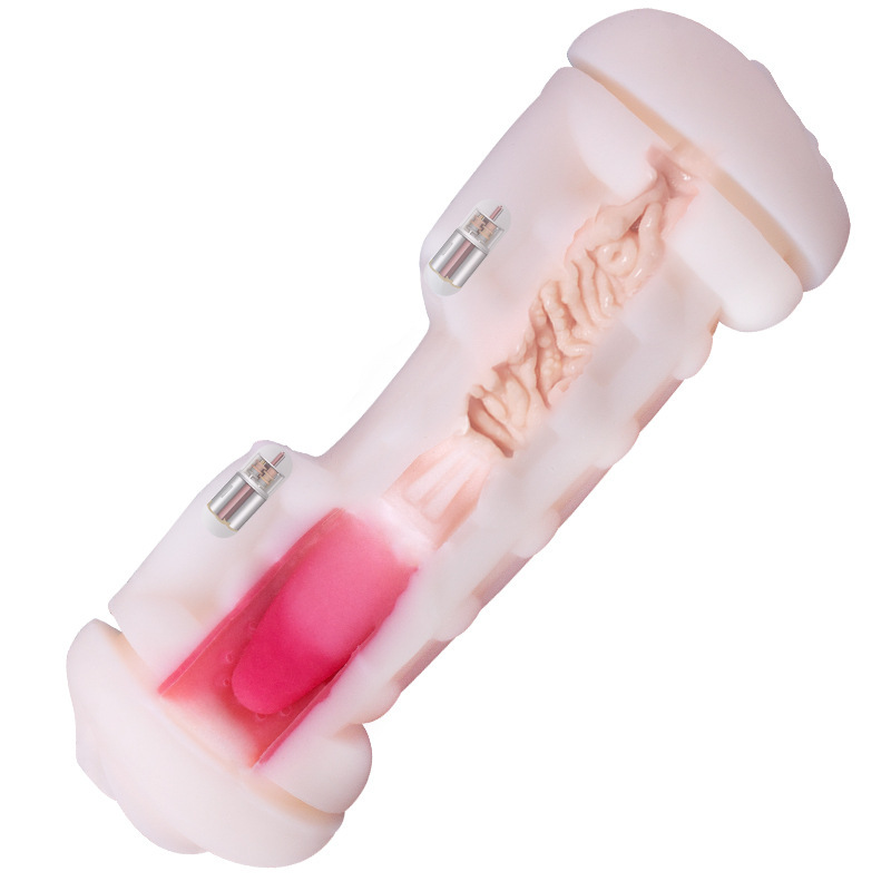 Pleasure Double-hole Airplane Cup Men's Masturbator Electric Pinch Suction and Suction Insertion Men's Automatic Sex Adult Sex Products