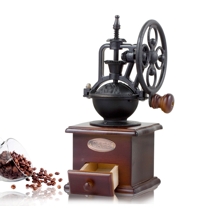Vintage mano molinillo de café molinillo manual de cerámica molino de pimienta hogar máquina de café