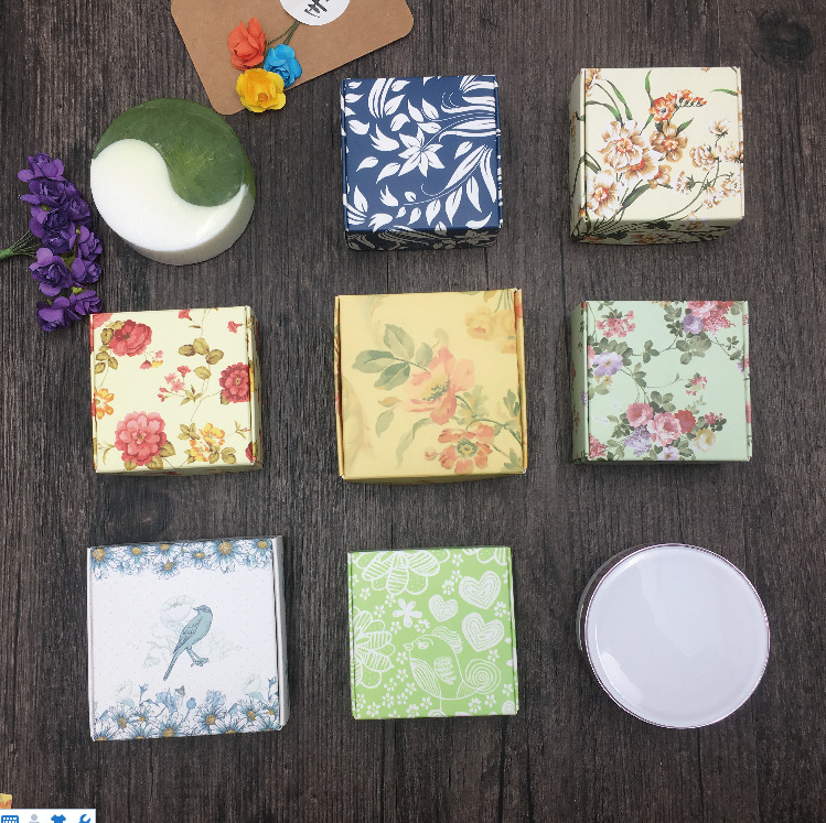 Spot air cushion BB white cardboard color pattern jewelry box jewelry box earrings bracelet packaging box essential oil soap box