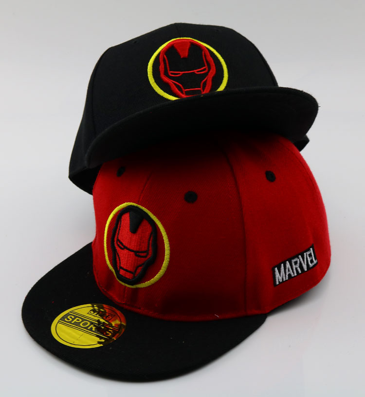 Iron Man hip hop cap foreign trade Korean tide embroidery hip-hop baseball cap spring and summer children's hat wholesale F749