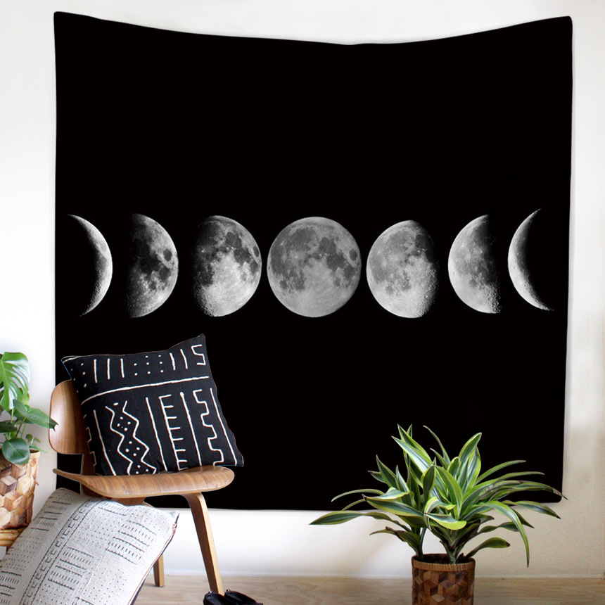 2017 factory direct cross-border new HD lunar eclipse moon multi-function tapestry wall hanging beach towel