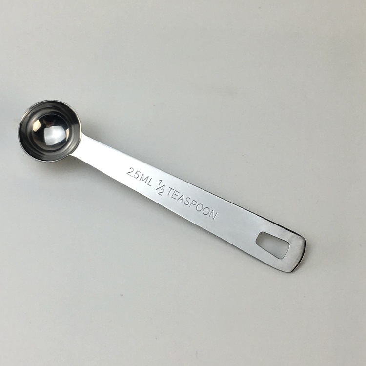 Stainless steel square handle measuring spoon baking tools measuring spoon set seasoning spoon ml spoon