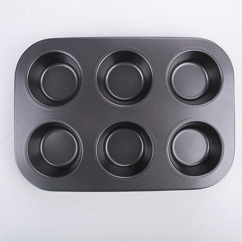 Factory direct supply 6 non-stick cake mold egg tart mold cake mold DIY cheese cake template baking tools