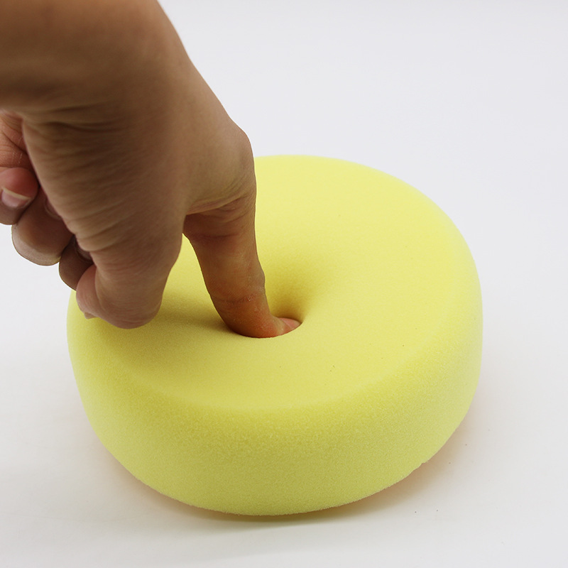 Zhitong 6-inch car polishing and waxing sponge wheel yellow polishing disc flat screw sponge ball cut harder