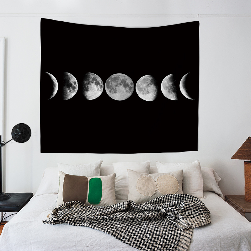 2017 factory direct cross-border new HD lunar eclipse moon multi-function tapestry wall hanging beach towel