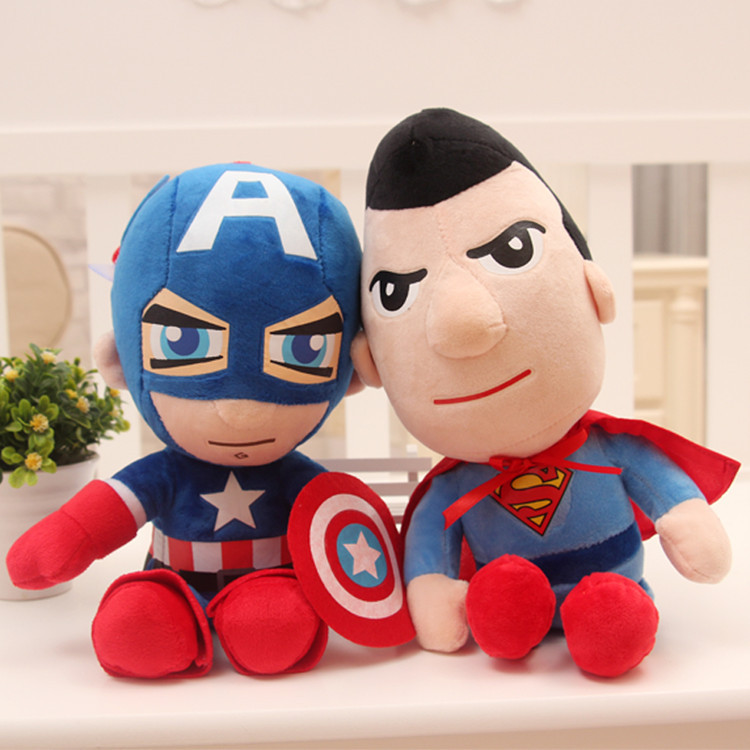 Avengers doll hero plush toy doll Spider-Man Iron Man Captain America doll Big Small size