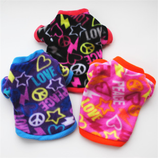 Factory Direct Pet clothes puppy spring and autumn warm fleece sweater beautiful color soft fabric