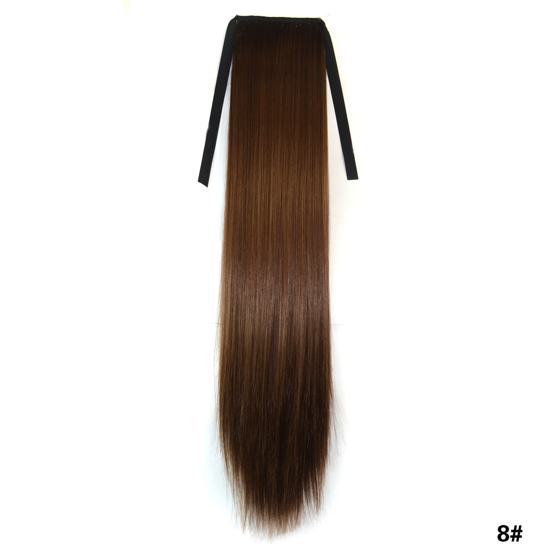 Fashion long straight hair ponytail wholesale ladies strap fake ponytail multicolor binding wig piece ponytail