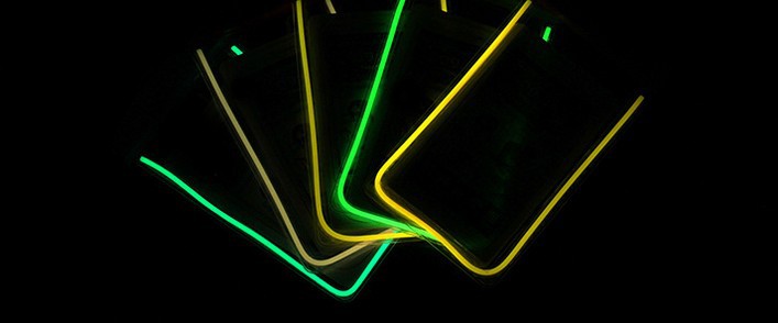 Luminous waterproof bag swimming waterproof mobile phone bag fluorescent mobile phone waterproof case outdoor luminous mobile phone takeaway