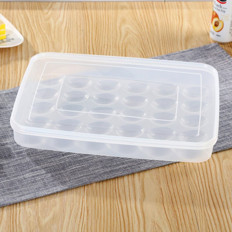 Kitchen egg tray refrigerator plastic 30-grid sealed fresh egg box transparent square egg box with lid