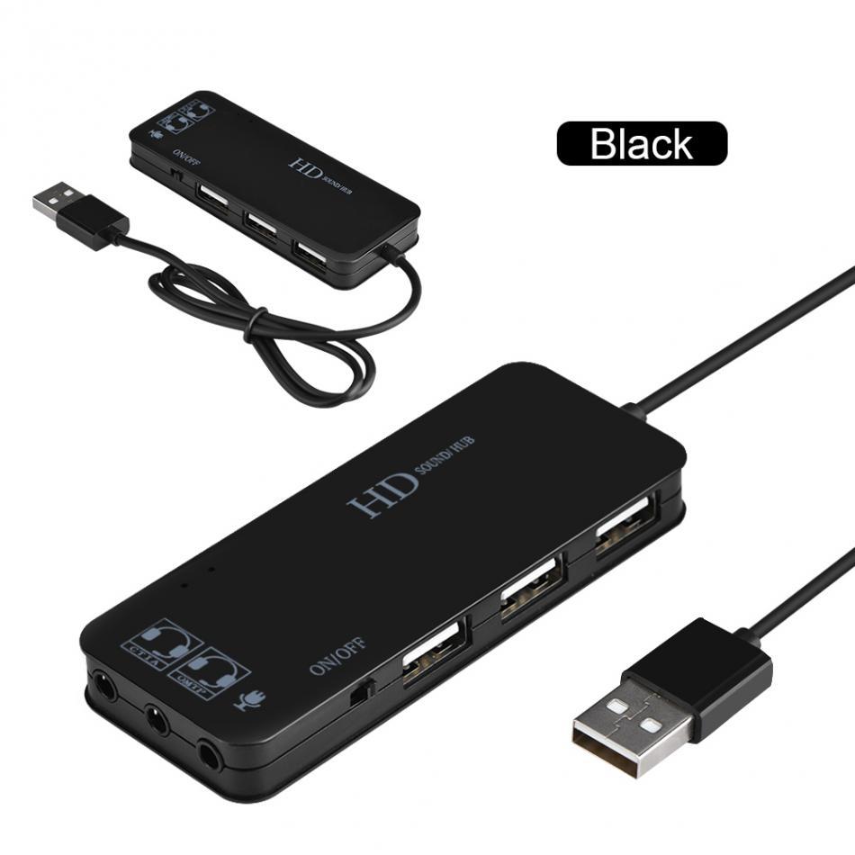 DM-HD37 support single-hole 3.5mm headset USB 7.1 sound card 2.0 HUB 3-port HUB drive-free