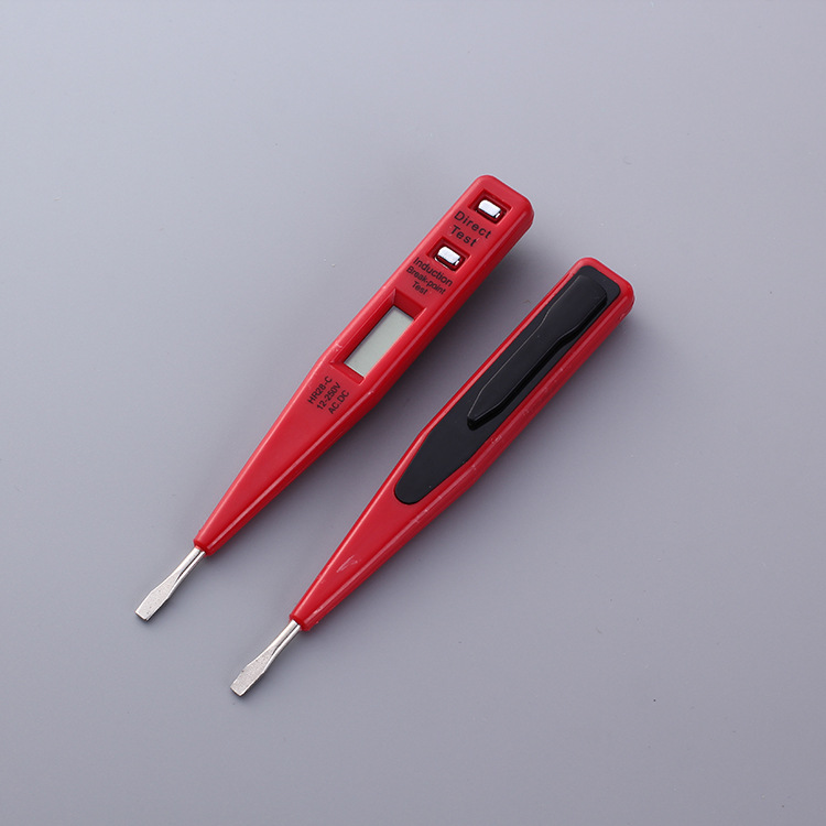 Red Small Electronic Induction Electric Pen Digital Display Electric Pen Electrician Electric Pen Household Electronic Tools
