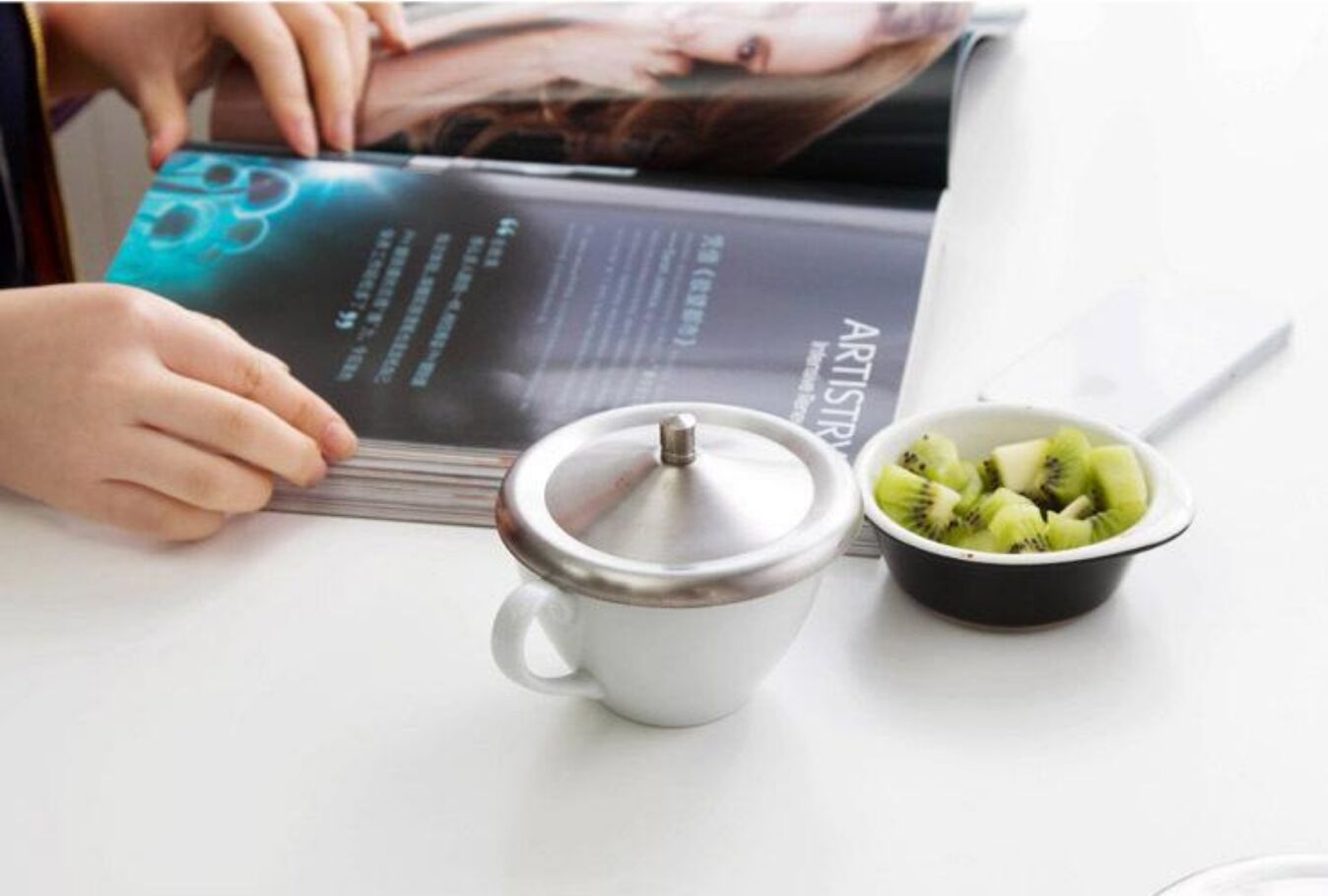 Manufacturer in stock supply corrosion pot lid household beautiful insulation cup lid stainless steel cup lid No. 4 diameter 9.4CM