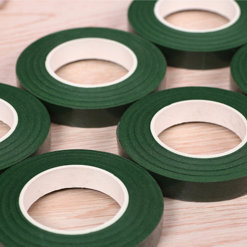 Factory direct supply floral tape strong high adhesive packaging material bouquet gardening green tape DIY material