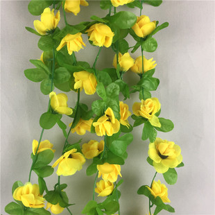 Artificial Flower rose vine artificial flower wall hanging artificial plant rattan decoration living room indoor wedding artificial flower plant