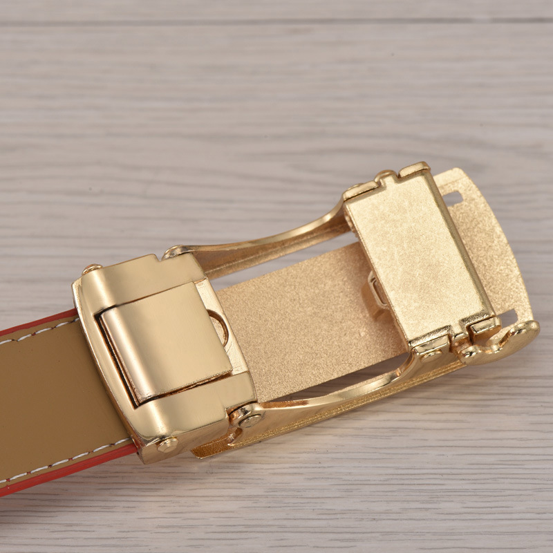 Women's Belt Women's Fashion Decorative Leather Belt Women's Korean Style Youth Casual Cowhide White Automatic Buckle Thin Belt