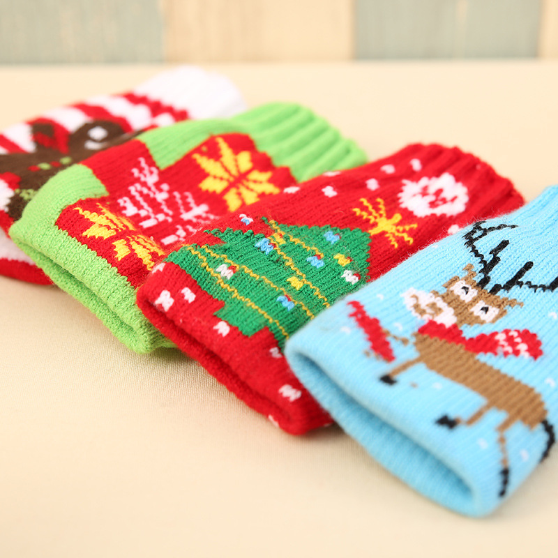 Christmas New Christmas household supplies high-end knitted Christmas beer bottle cover Christmas beer bottle decoration_voghion.com