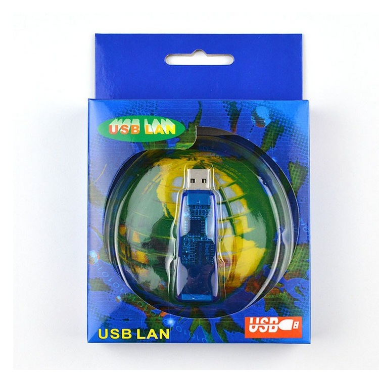 USB laptop desktop computer direct plug external USB network card 9700 Blue network card RJ45 usb
