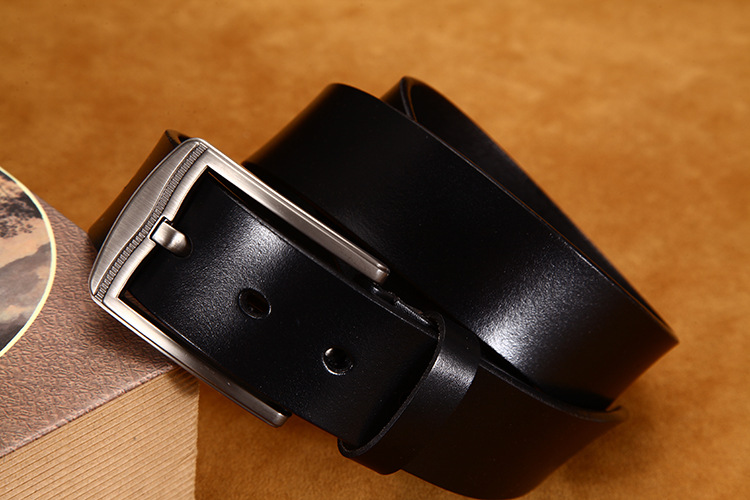 Produttori popolari all'ingrosso cintura da uomo in pelle di vacchetta con fibbia ad ardiglione a due strati cintura da uomo retrò versatile da lavoro_voghion.com