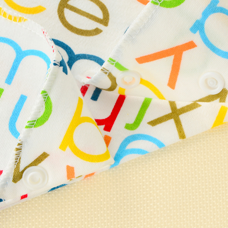 Baby's Spit Towel Baby's Pure Cotton Triangle Towel Double Layer Cartoon Printed Baby's Triangle Spit Towel Children's Bib