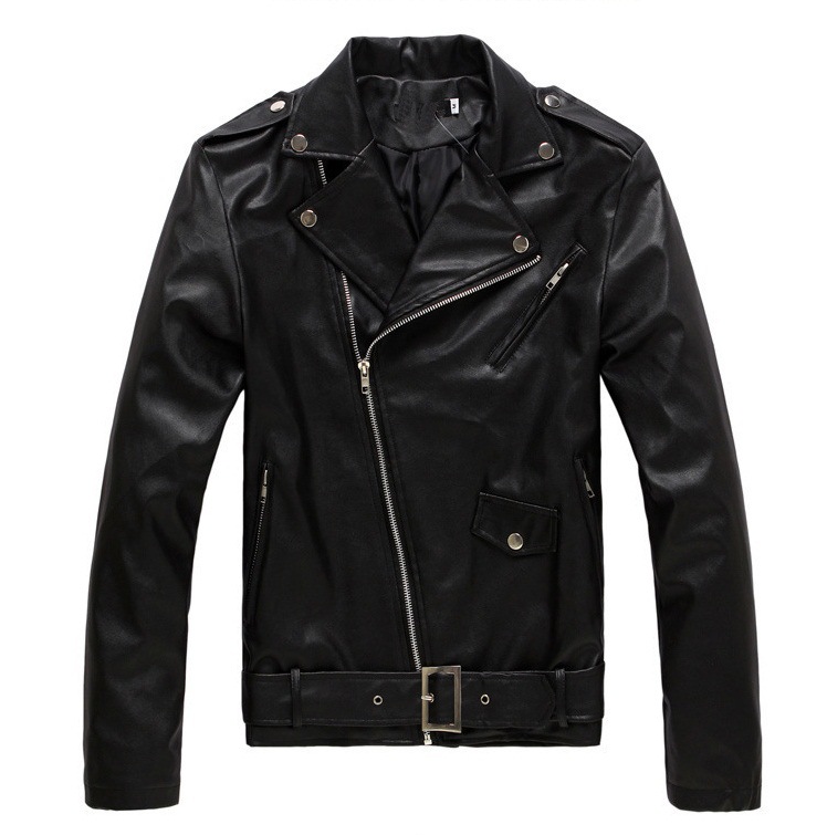 Foreign trade men's clothing wholesale men's motorcycle leather jacket 2023 spring, autumn and winter new leather jacket Korean slim men's leather jacket