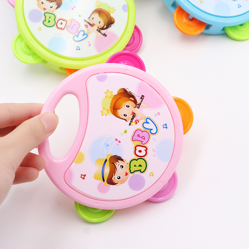 Children's bell drum cartoon baby musical instrument rattle kindergarten small gift toy wholesale maternal and infant store gifts