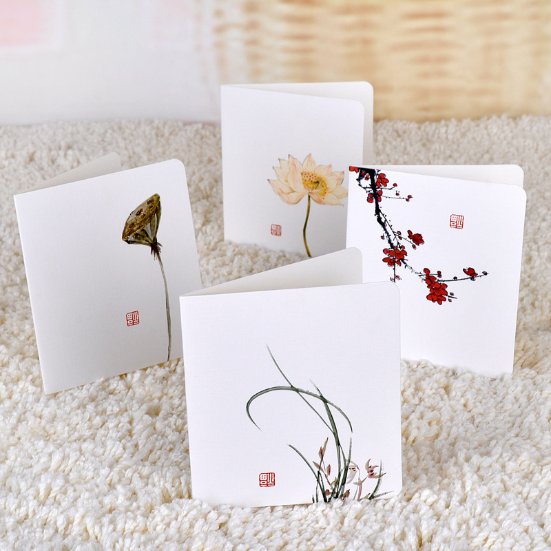 Chinese style greeting card Korean creative birthday card thank you card blessing card diy Thanksgiving Christmas card