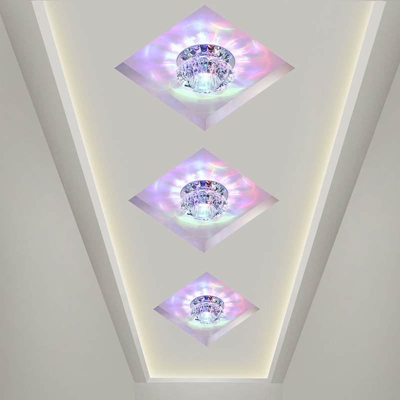 Factory wholesale living room bedroom ceiling ceiling ceiling lamp engineering bull eye downlight Crystal aisle lamp corridor lamp ed spotlight