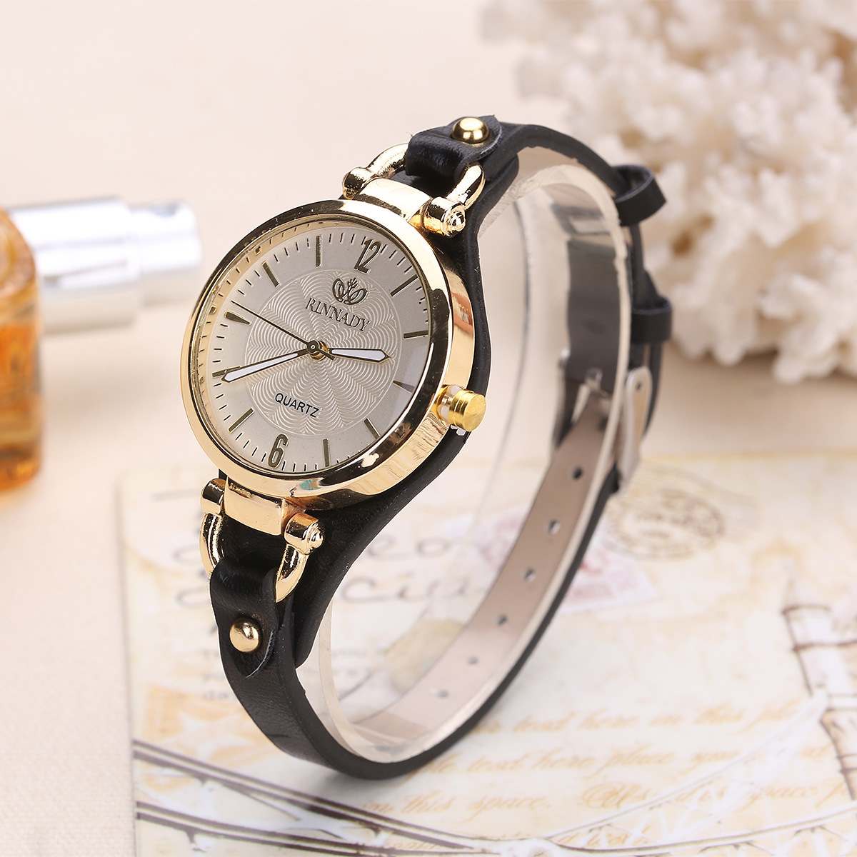 wish explosive quartz watch Ladies Leather fine strap solid color Fashion Women's Gift watch women a generation of hair