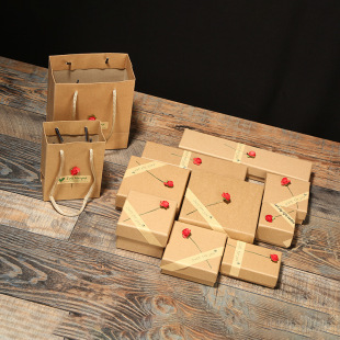 Factory wholesale decal heaven and earth cover gift paper box ring necklace jewelry packaging box creative rose jewelry box